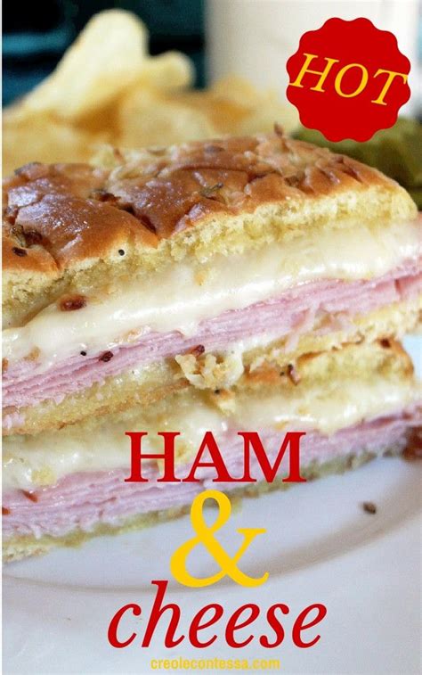 Hot Ham And Cheese Sandwiches Ham And Cheese Sandwich Cheese Sandwiches Sammies Grilled
