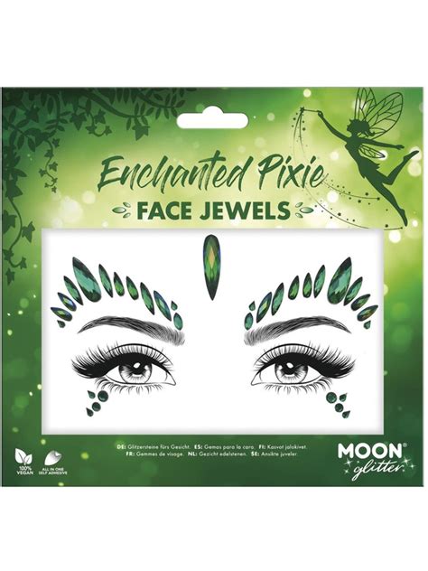 Moon Glitter Face Jewels Enchanted Pixie Smiffys
