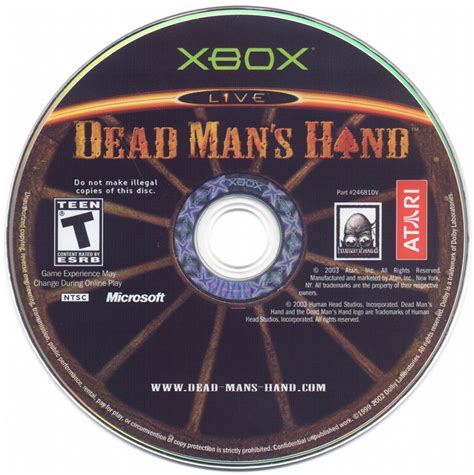 Dead Mans Hand 2004 Xbox Box Cover Art Mobygames