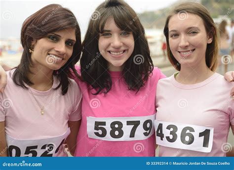 Breast Cancer Charity Race Women In Pink Stock Photo Image Of