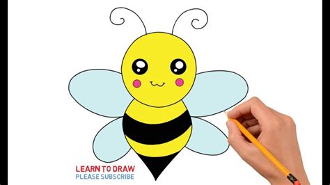 How To Draw A Cute Honey Bee Step By Step Easy For Kids Ngọc