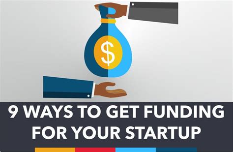 “9 Ways To Get Funding For Your Startup Infographic