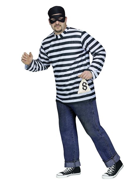 Burglar Bank Robber Thief Convict Prisoner Jail Funny Men Costume Plus Fruugo Us