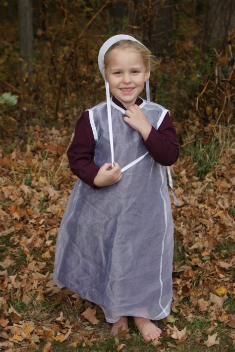 Amish Girlss Costume Dress Apron Capp Prayer Covering Etsy