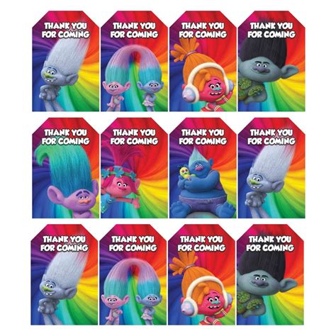 Trolls Thank You Cards Printables Free