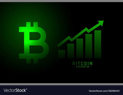 Bitcoin Upward Rise Trend Growth Chart Concept Vector Image