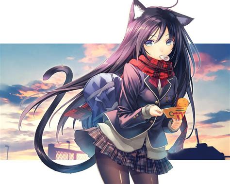 Free Download Cute Neko Girl High Quality And Resolution Wallpapers