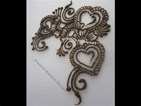 Mehndi designs are evergreen and the latest mehndi designs are increasing ever since then with new styles and trends with the addition of modern beauty techniques. YouTube heart shape henna mehndi | Mehandi designs ...