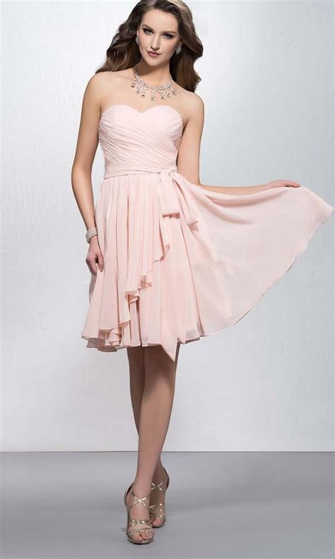 Light Pink Sweetheart Ruffled Short Bridesmaid Dresses Ksp390 [ksp390] £77 00 Cheap Prom