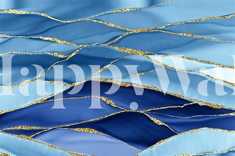 Buy Blue Mermaid Marble Wallpaper Free Shipping