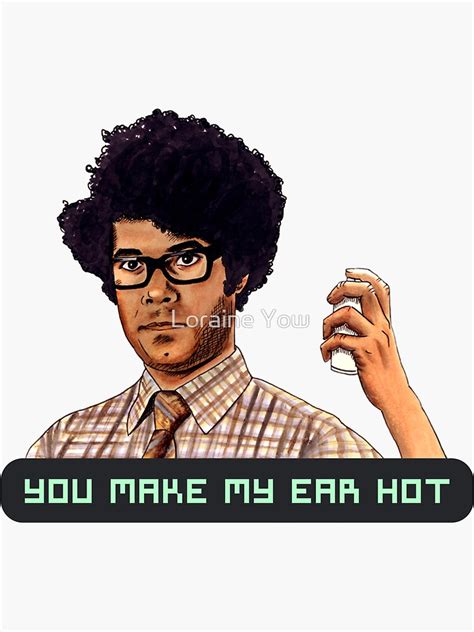 The It Crowd Maurice Moss Hot Ear Sticker Sticker For Sale By Lolo Ology Redbubble