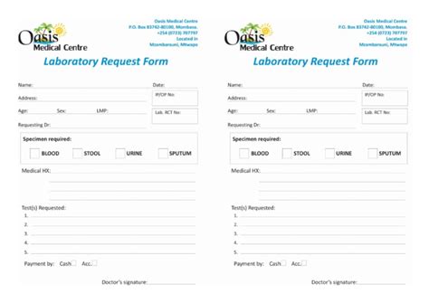 Lab Req Form Pdf