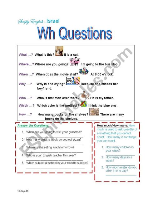 Maybe you would like to learn more about one of these? Wh Questions - ESL worksheet by JudyHalevi