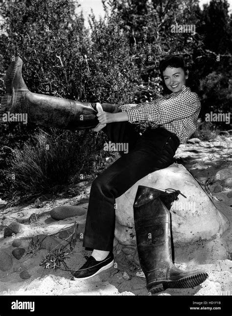 Gun Fury Donna Reed Fishing On Location Oak Creek Sedona Az 1953