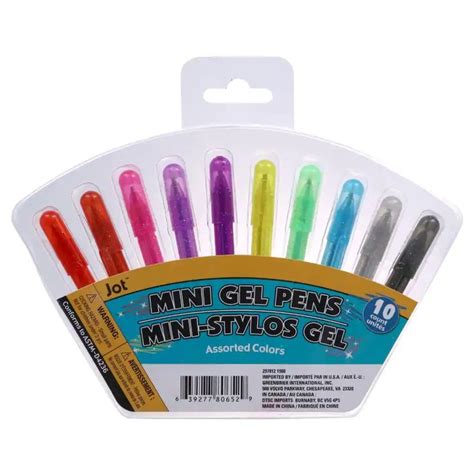 Jot Mini Gel Pens 10 Ct Packs Gel Pens Pen Bulk Pens
