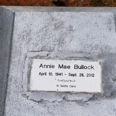 Annie Mae Bullock 1941 2012 Find A Grave Memorial