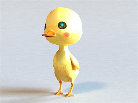 Cartoon Duckling 3d Model 3ds Max Files Free Download