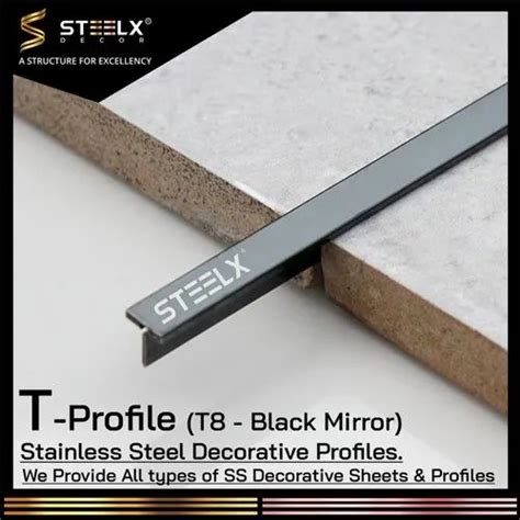SS 304 T Profile Stainless Steel Ti PVD Coated Profiles For