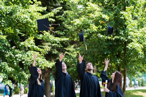 Diversity Students Graduation Success Celebration Conceptgradu Stock