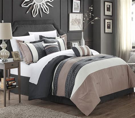 Chic Home Carlton 10 Piece Comforter Set Queen Size Taupe