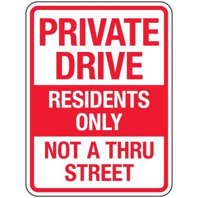 Reflective Parking Lot Signs Private Drive Residents Only Seton Canada
