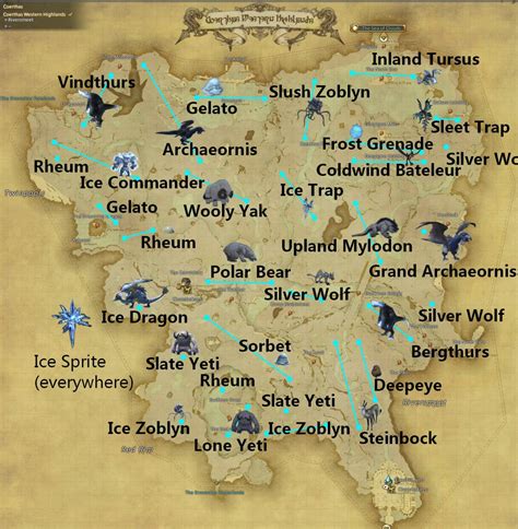 Monsters Location Maps