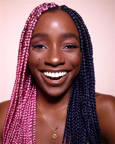 Two Tone Half And Half Color Box Braids A Trendy New Look The Fshn