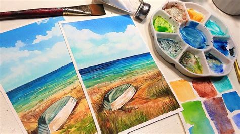 What Happens When You Paint With Saltwater Watercolor Ocean Salt