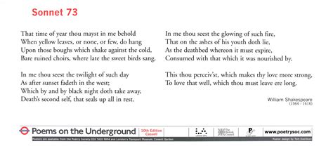 Sonnet 73 Poems On The Underground