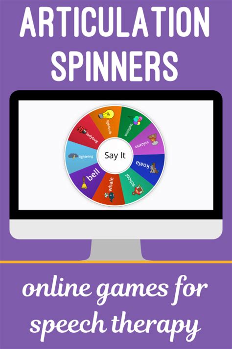 The speech and language therapy guide ebook. Online Articulation Spinners for Speech Therapy | Speech ...