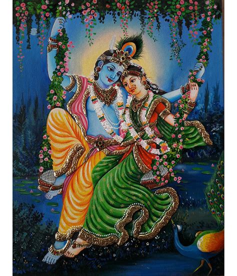 Buy Tanjore Paintings Online Sale Radhakrishna 1 Tanjore Painting