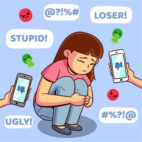 The internet provides anonymity that emboldens cyberbullies. Tema de ilustração de cyber bullying | Vetor Grátis