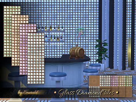 Glass Tiles Reflections Light Up And Found In Tsr Category Sims 4