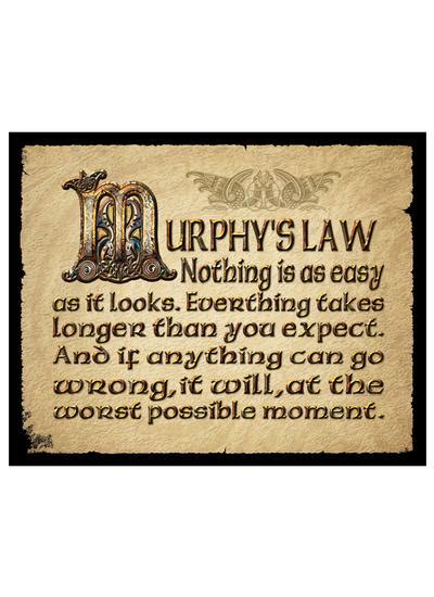 murphy s law metal plaque blarney