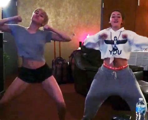 Miley Cyrus Twerks And Booty Shakes With Little Sister Noah In