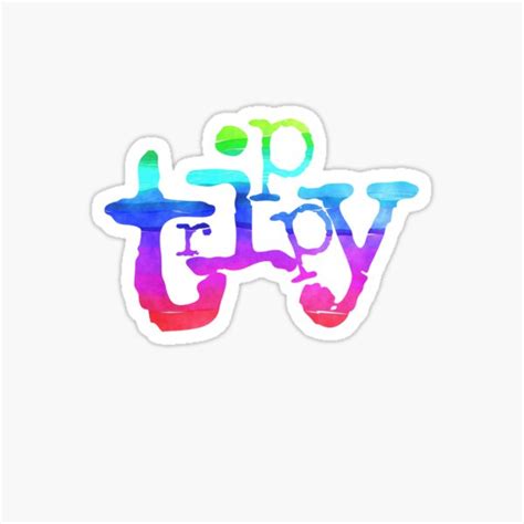 Trippy Psychedelic Word Art Sticker By Goodvibes58 Redbubble
