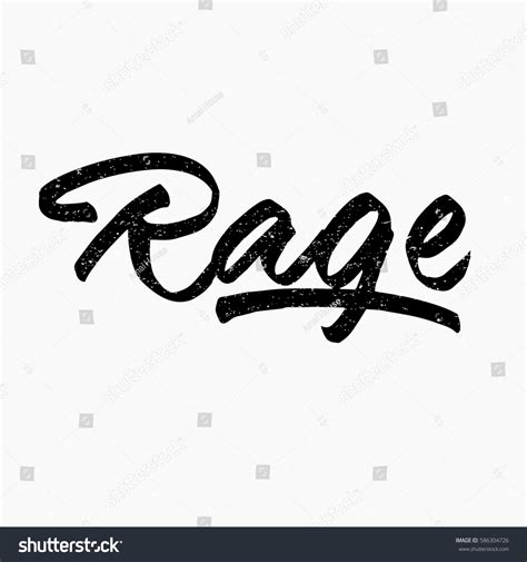 Rage Ink Hand Lettering Modern Brush Stock Vector Royalty Free 586304726