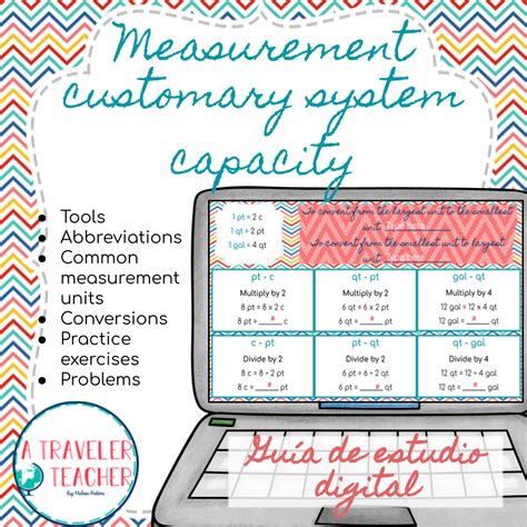 Measurement Customary System Capacity Digital Study Guide