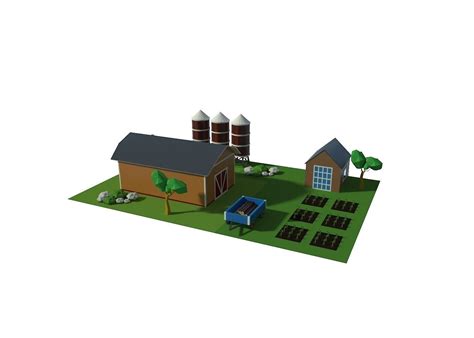 3d Model Village Houses Buildings Vr Ar Low Poly Cgtrader