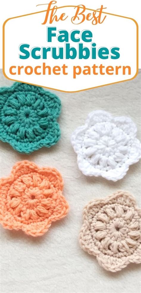 Easy Crochet Face Scrubbies Floral Scrubbies Crochet Dreamz