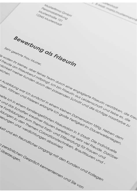 Der gang zum friseur ist für dich ein absolutes muss und du hast dich für eine ausbildung zur friseurin entschieden. Bewerbung als Friseur / Friseurin - Lebenslaufmuster.de