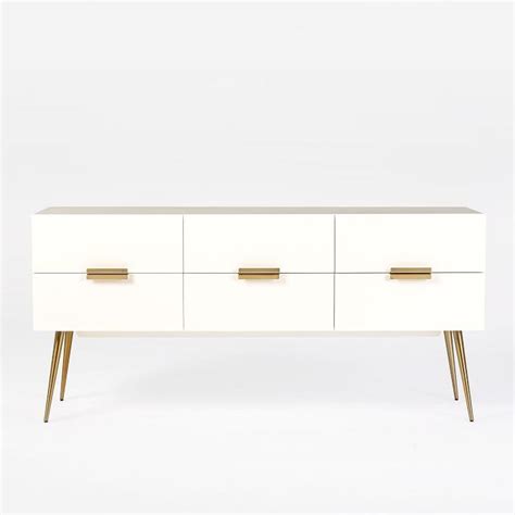 hayworth white gold  drawer dresser