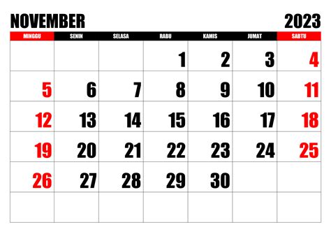 Kalender November 2023 Kalender365su
