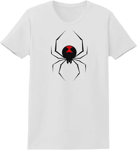 Black Widow Spider Design Womens T Shirt Clothing Shoes