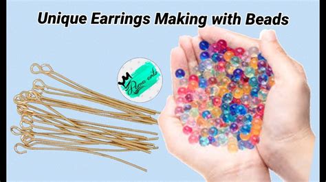 Very Unique Earrings Making With Beads And Eye Pins Youtube
