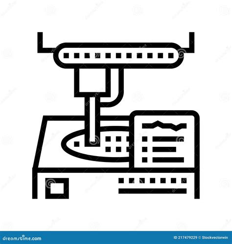 Manufacturing Factory Equipment Semiconductor Line Icon Vector