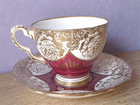 Vintage Royal Stafford Gold Roses Tea Cup And By Shoponsherman Rose Tea