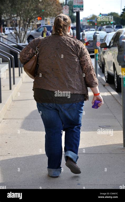 Fat Woman Walking Rear View Hi Res Stock Photography And Images Alamy