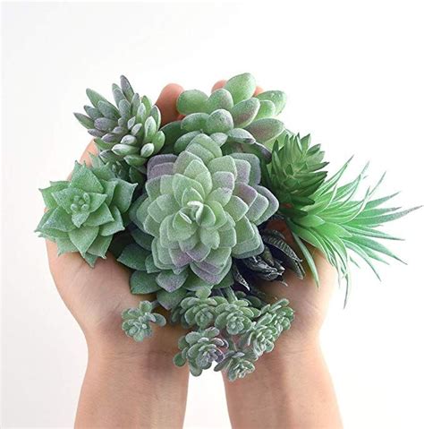Add elegance to your decoration with luxurious tablecloths and table linen! KUUQA 15 Pcs Artificial Succulent Plants Green Unpotted ...