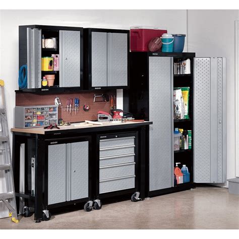 Many garage cabinets are merely closet cabinets that are being used in a garage, and were never designed to we're so confident in our garage storage system that we back them with a lifetime warranty. Stack-On Cadet Garage Storage System — 6-Pc., Steel, Model ...